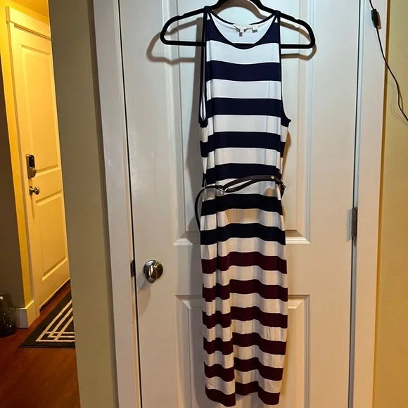 knit sweater dress women Plus Size Striped Long Fitted Knit Sweater Dress for Women main image 1